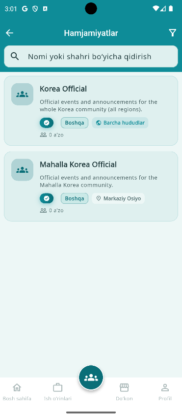 Mahalla Korea communities